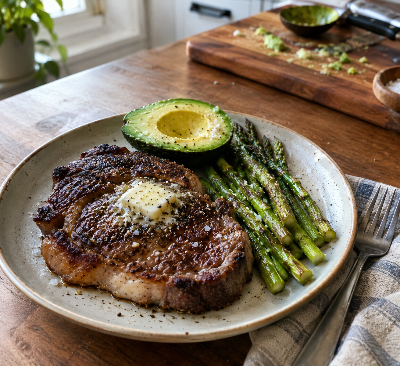 Delicious keto feast and sparkling electrolytes